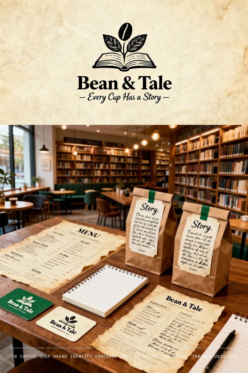 Coffee Shop Brand Identity Concepts: Bean & Tale