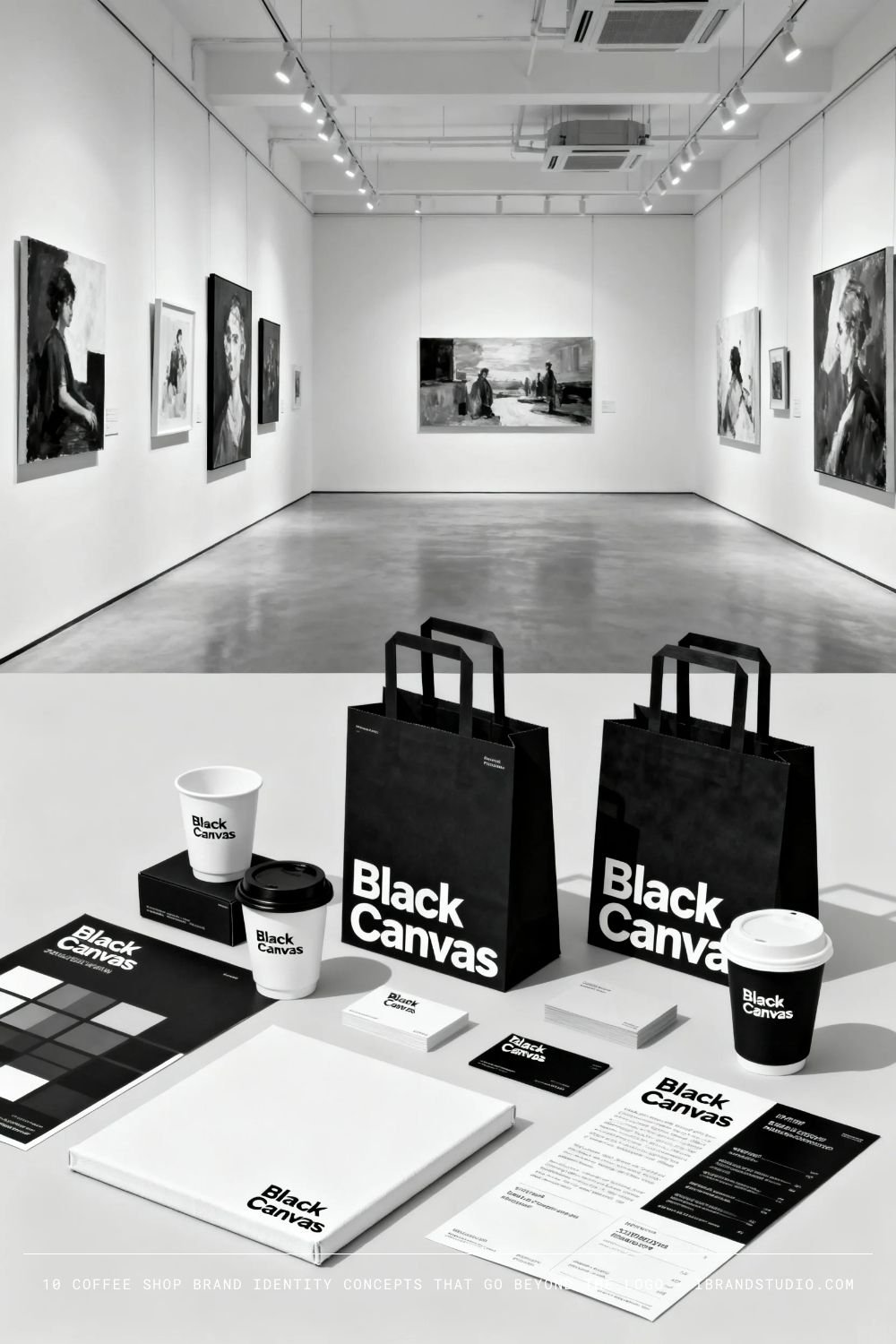 Coffee Shop Brand Identity Concepts: Black Canvas