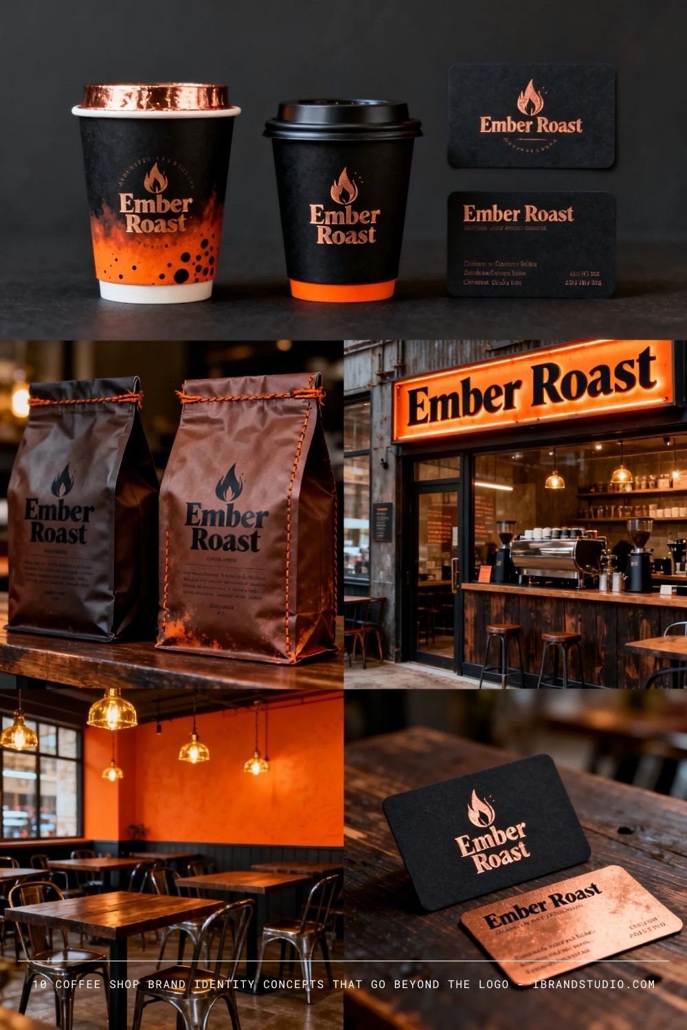 Coffee Shop Brand Identity Concepts: Ember Roast