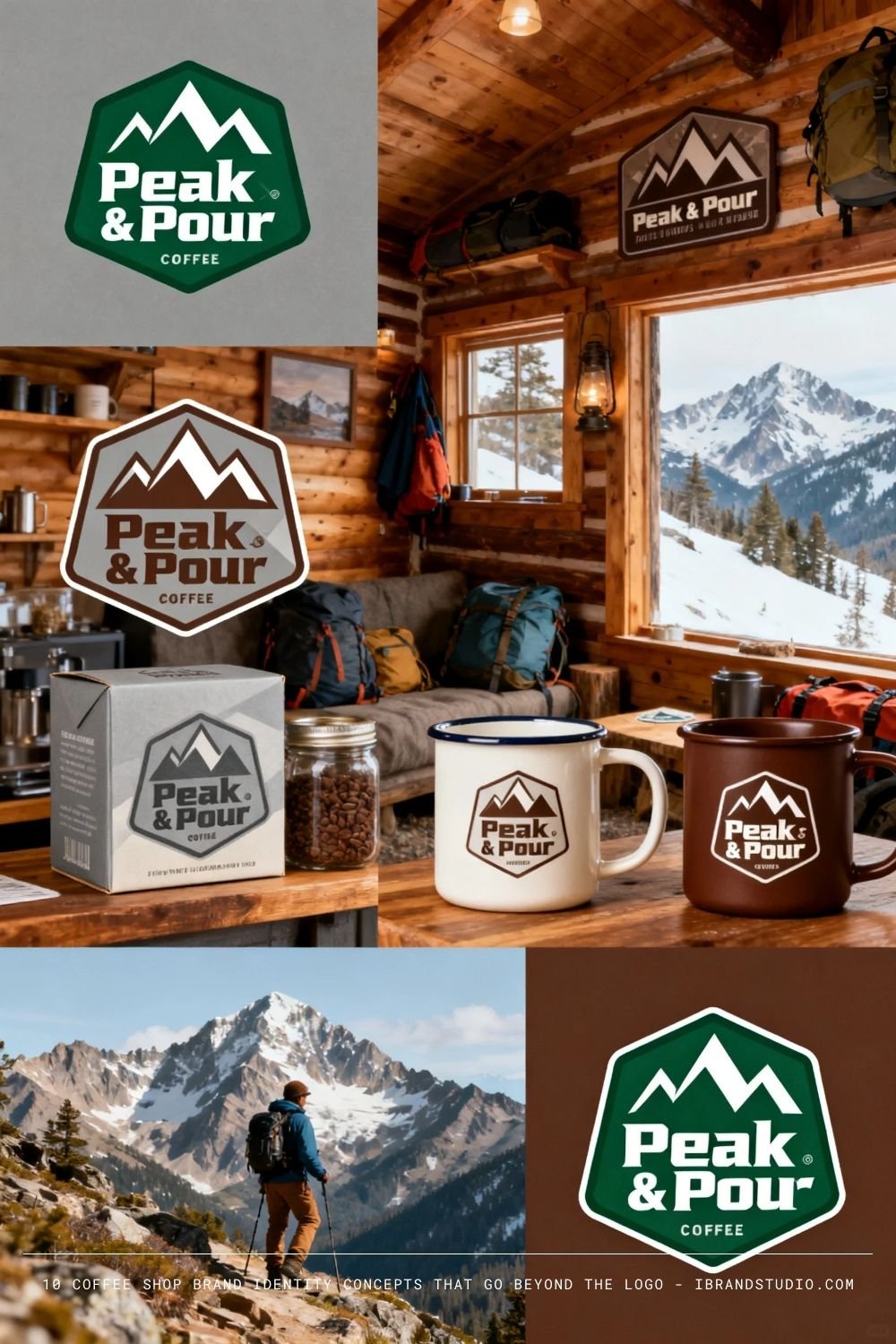 Coffee Shop Brand Identity Concepts: Peak & Pour