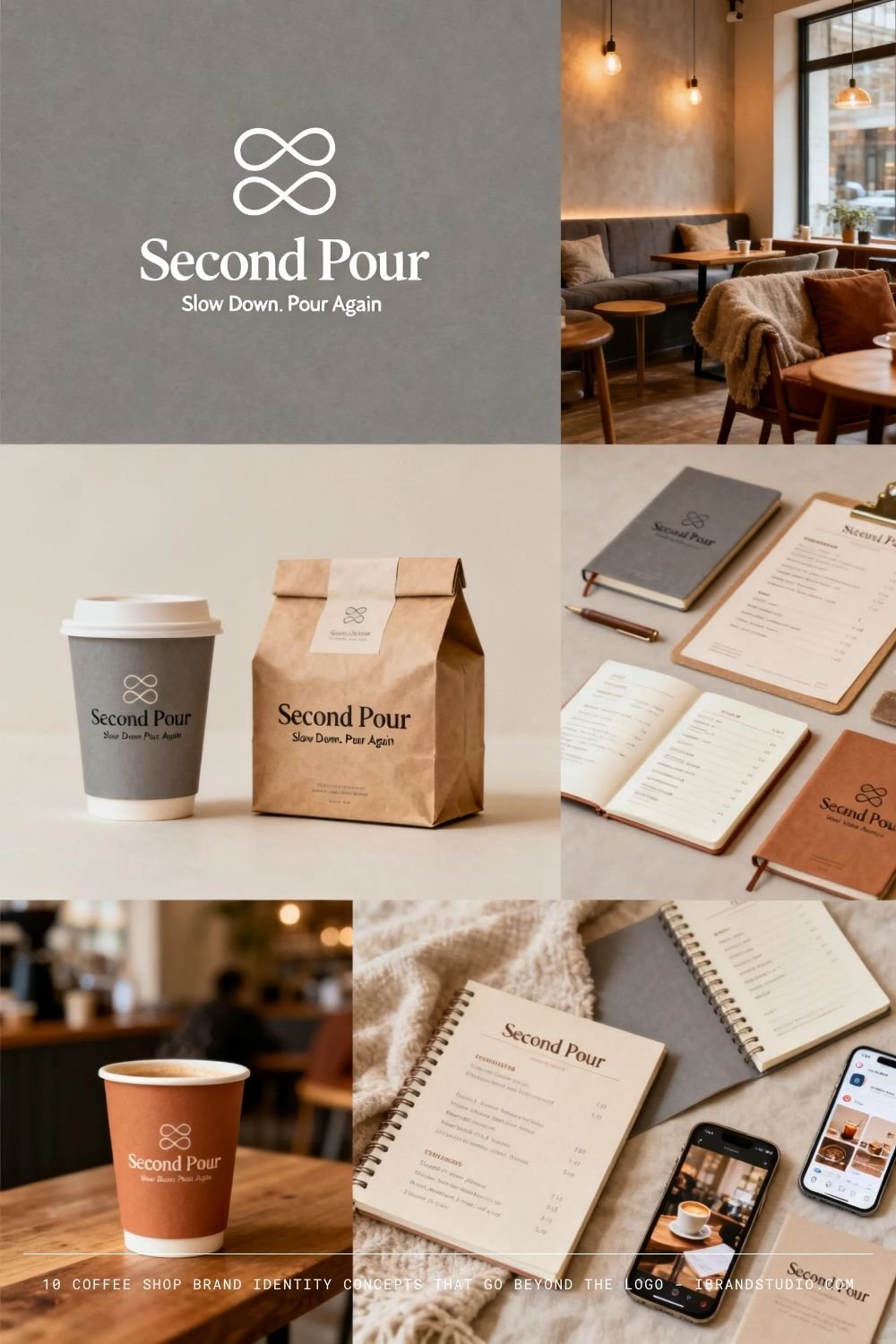Coffee Shop Brand Identity Concepts: Second Pour