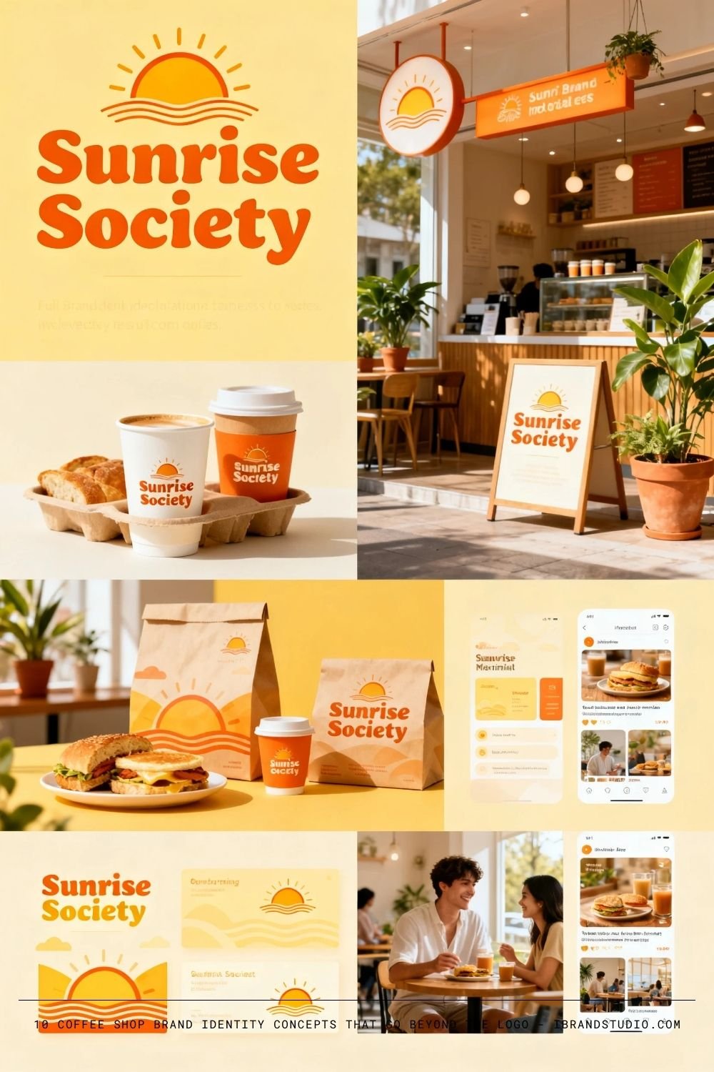Coffee Shop Brand Identity Concepts: Sunrise Society