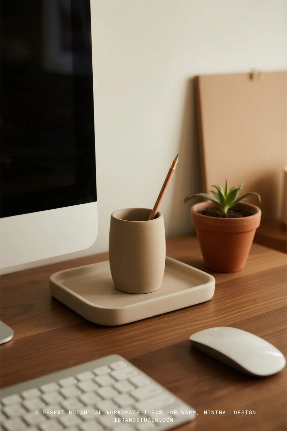 Desert Botanical Workspace Ideas: Clay, Stone, and Ceramic Accessories