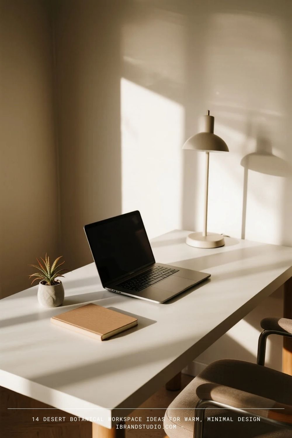 Desert Botanical Workspace Ideas: Minimal Desk Setup
