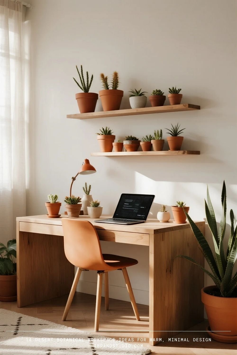 Desert Botanical Workspace Ideas: Terracotta Planters
