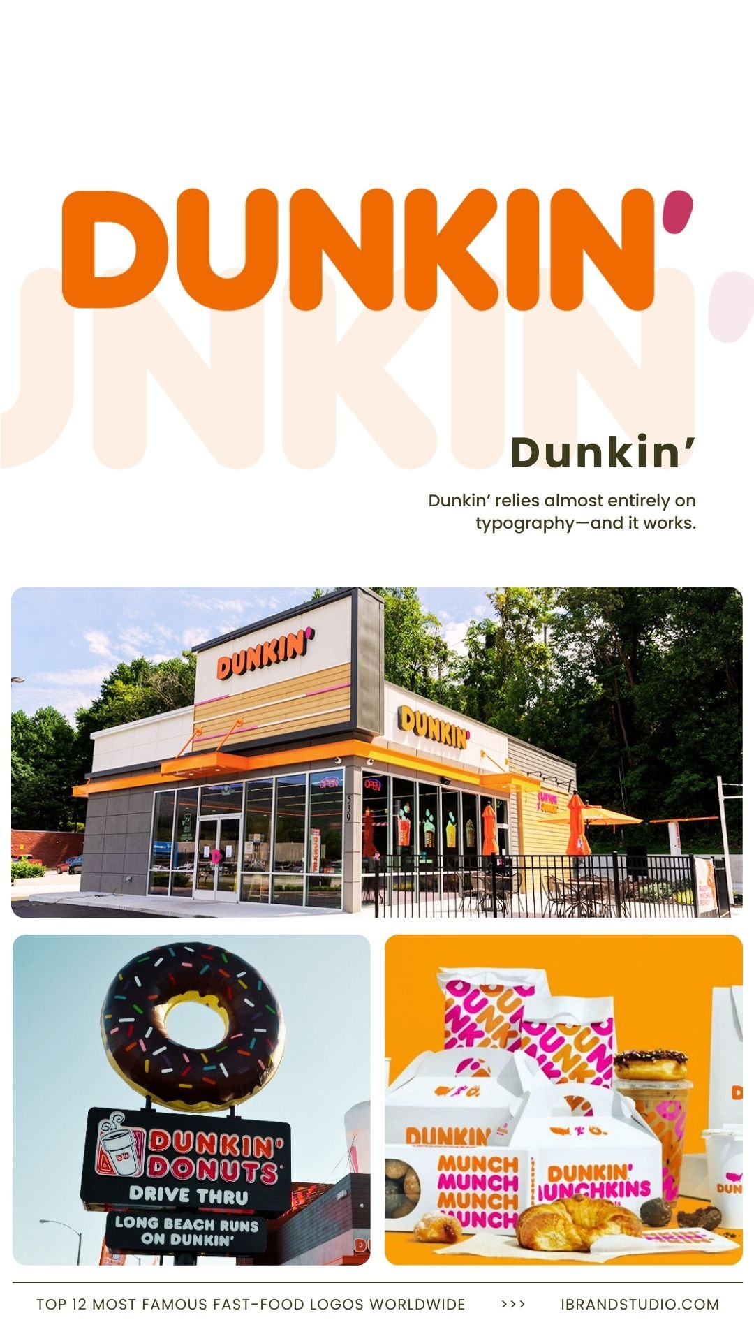 Famous Fast-Food Brand Logos: Dunkin’ – Bold Typography