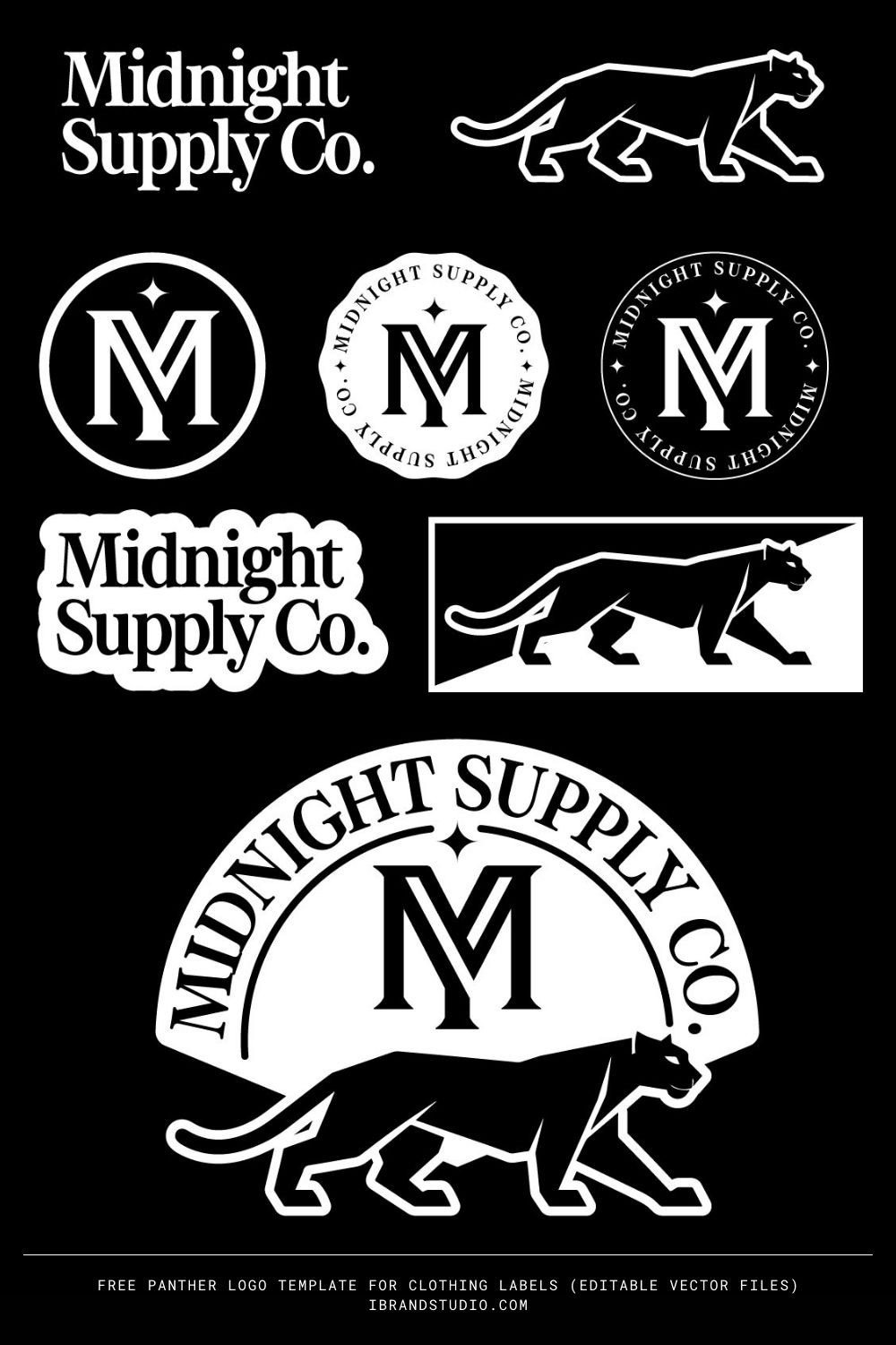 Free Panther Logo Template for clothing labels preview 2