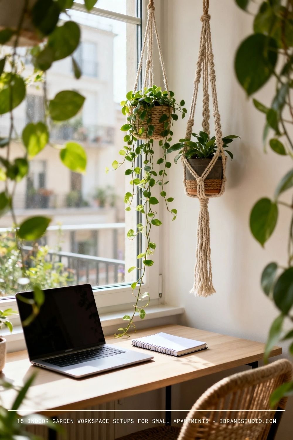 Hanging Plant Window Office