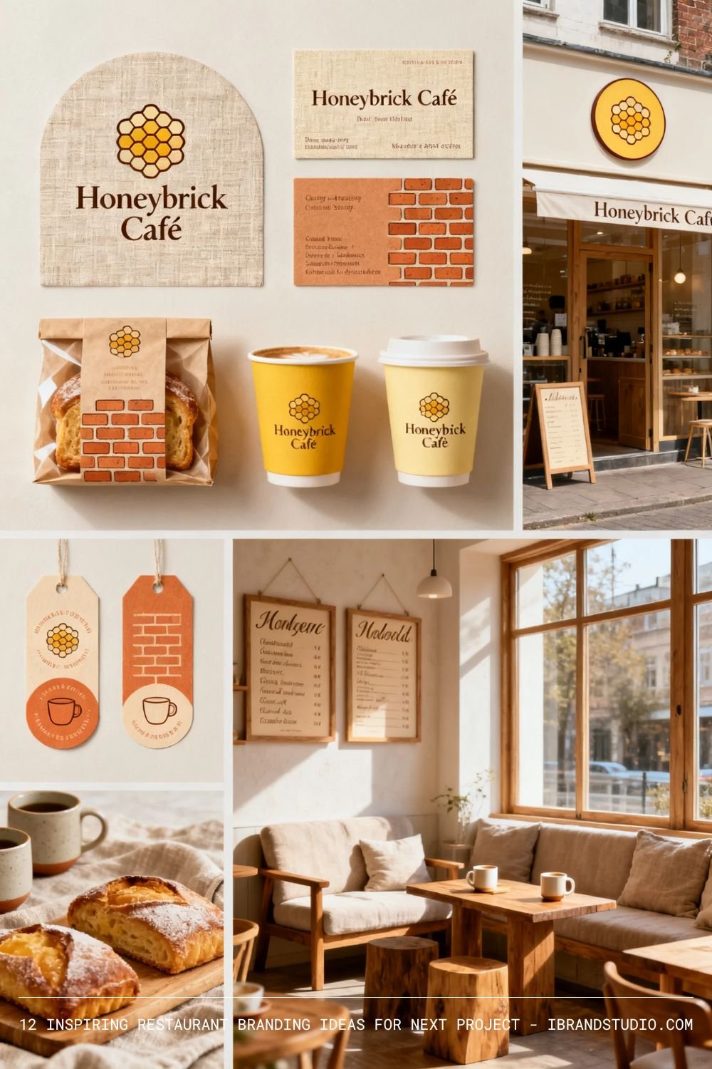 Inspiring Restaurant Branding Designs: Honeybrick Café