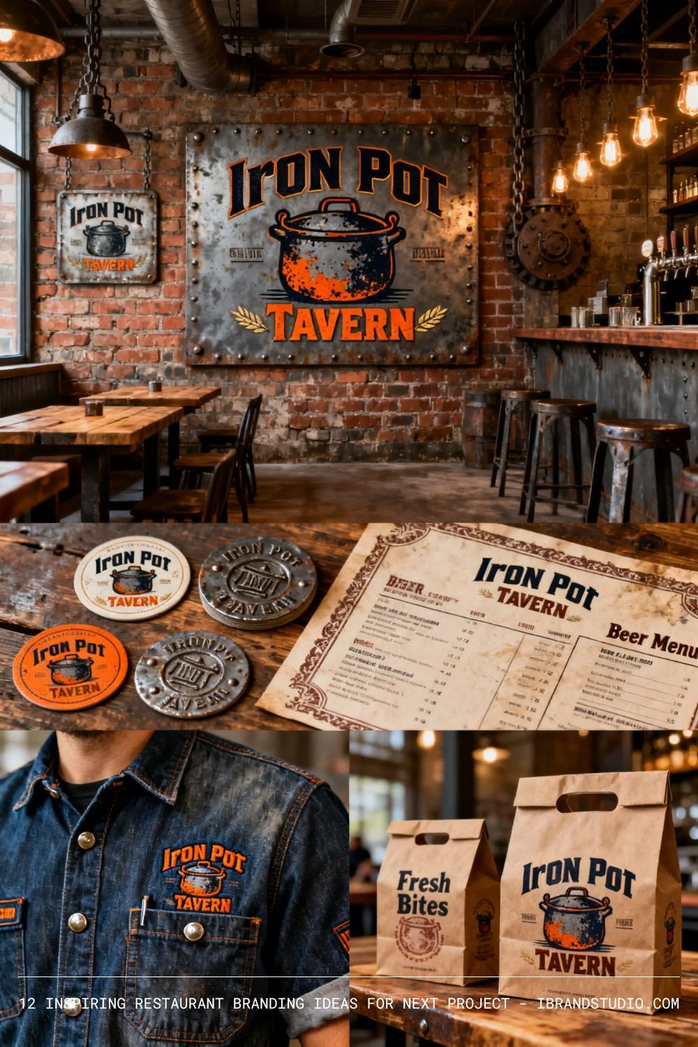 Inspiring Restaurant Branding Designs: Iron Pot Tavern