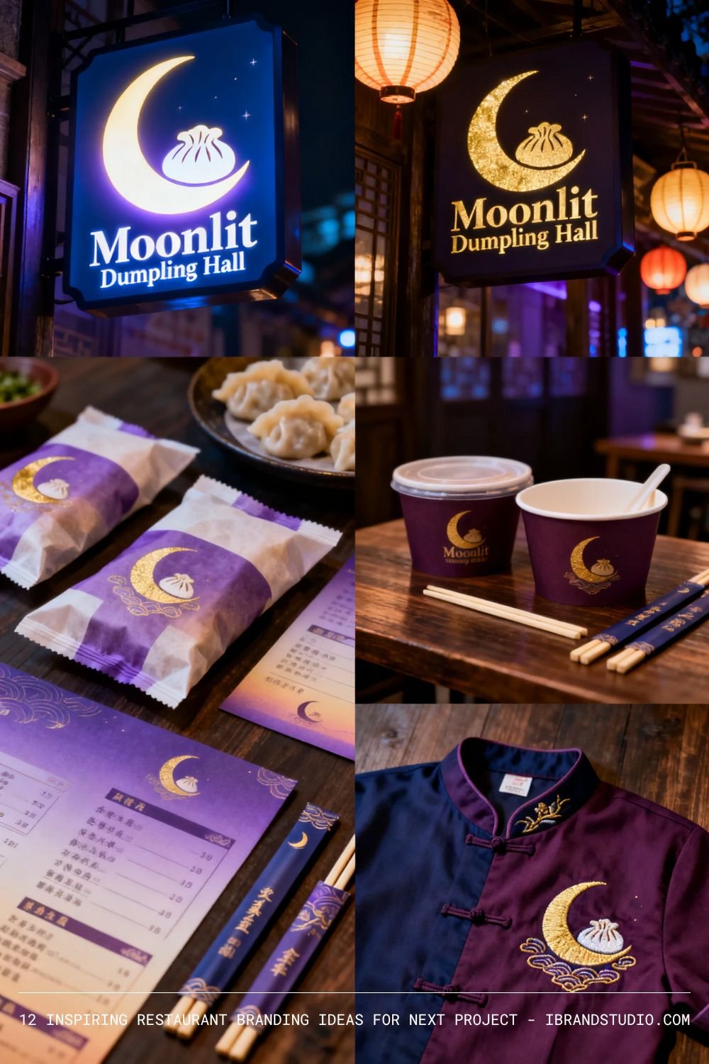 Inspiring Restaurant Branding Designs: Moonlit Dumpling Hall