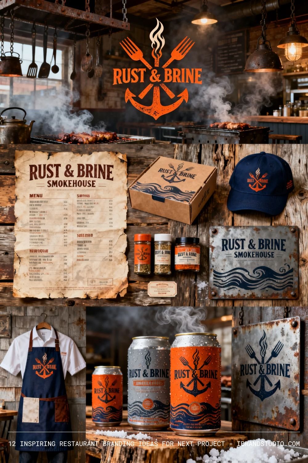 Inspiring Restaurant Branding Designs: Rust & Brine Smokehouse