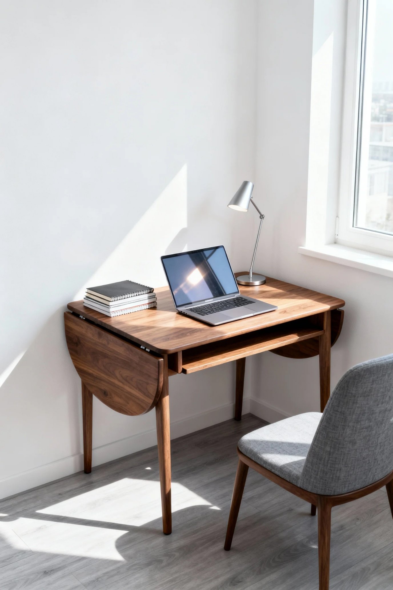 Drop-Leaf Table with Adjustable Size