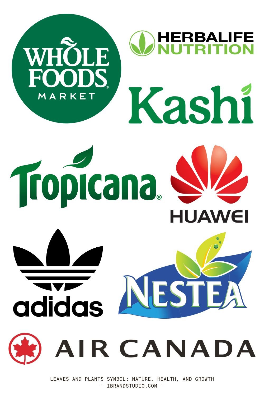 Leaves and Plants Logo Symbol: Nature, Health, and Growth