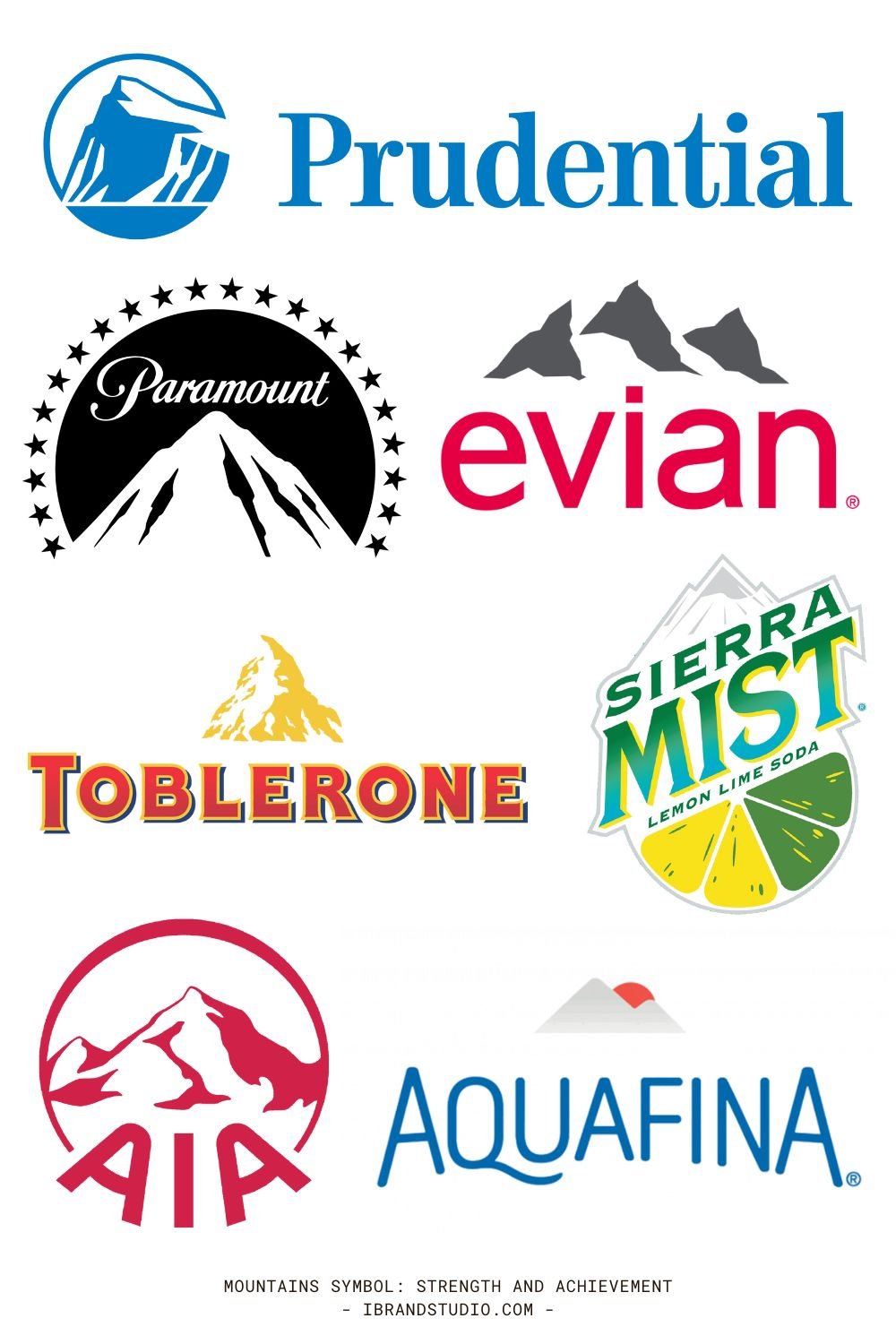 Mountains Logo Symbol: Strength and Achievement