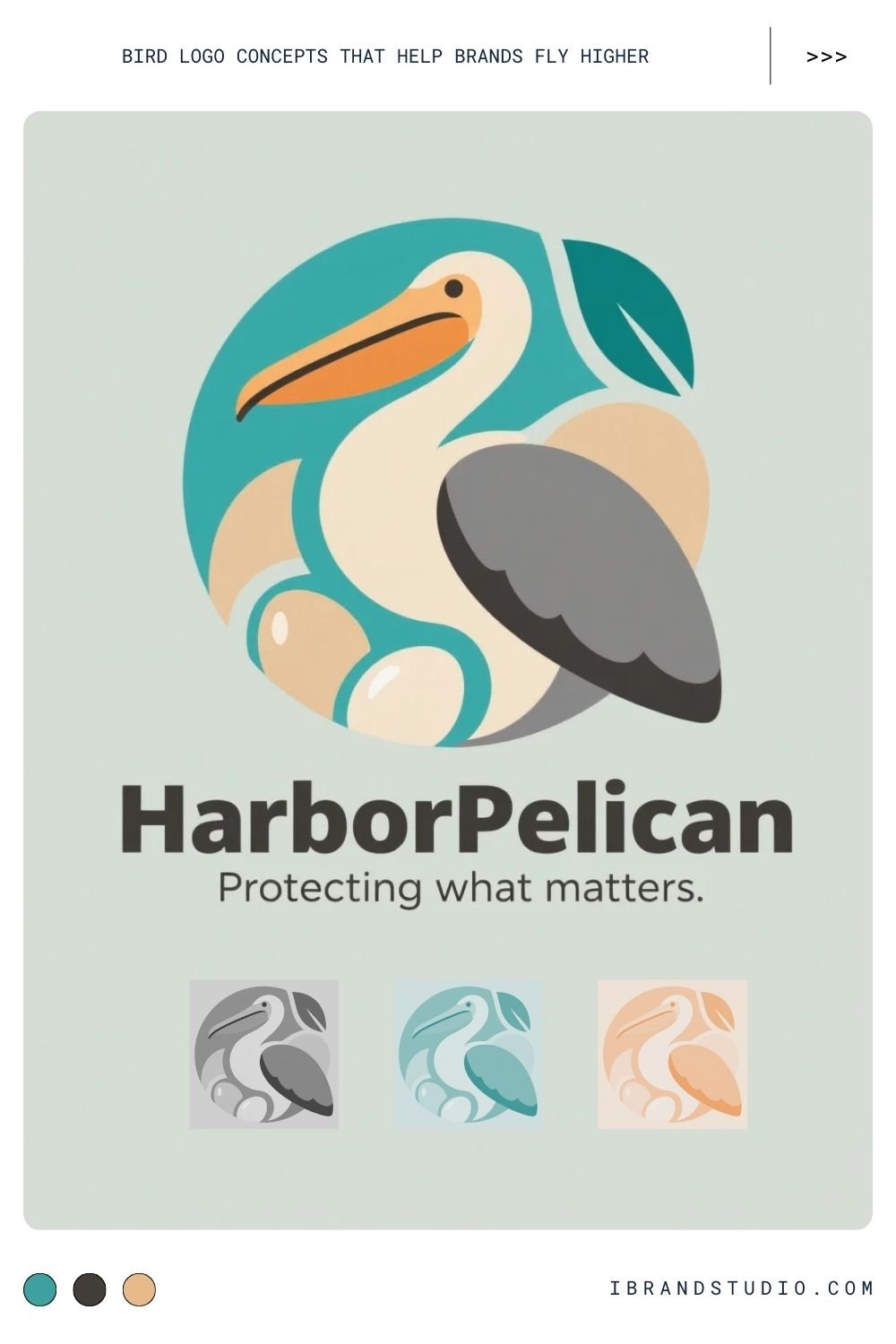 Pelican Logo Concept – Care and Protection