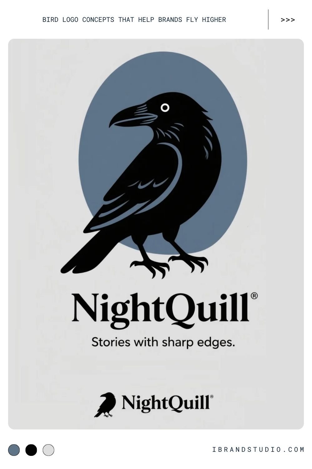 Raven Logo Concept – Mystery and Intelligence