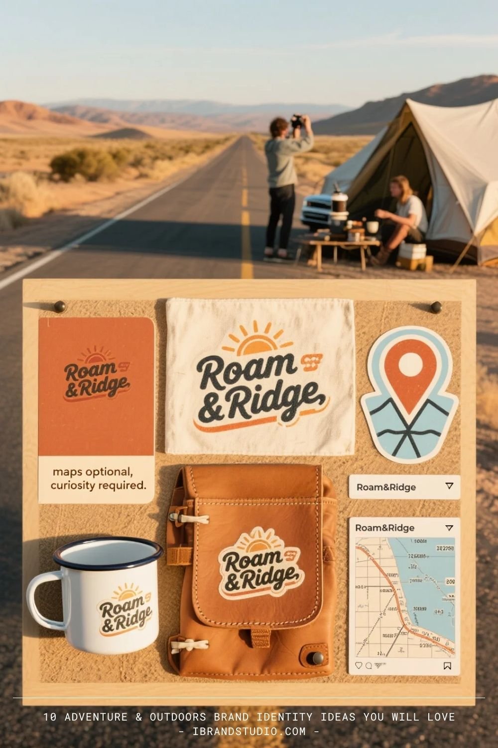 Adventure & Outdoors brand identity ideas: Roam & Ridge