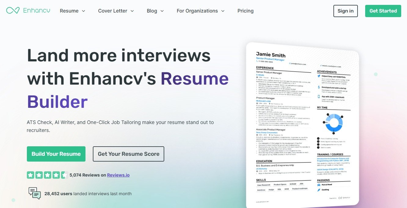 Enhancv: The Modern Professional