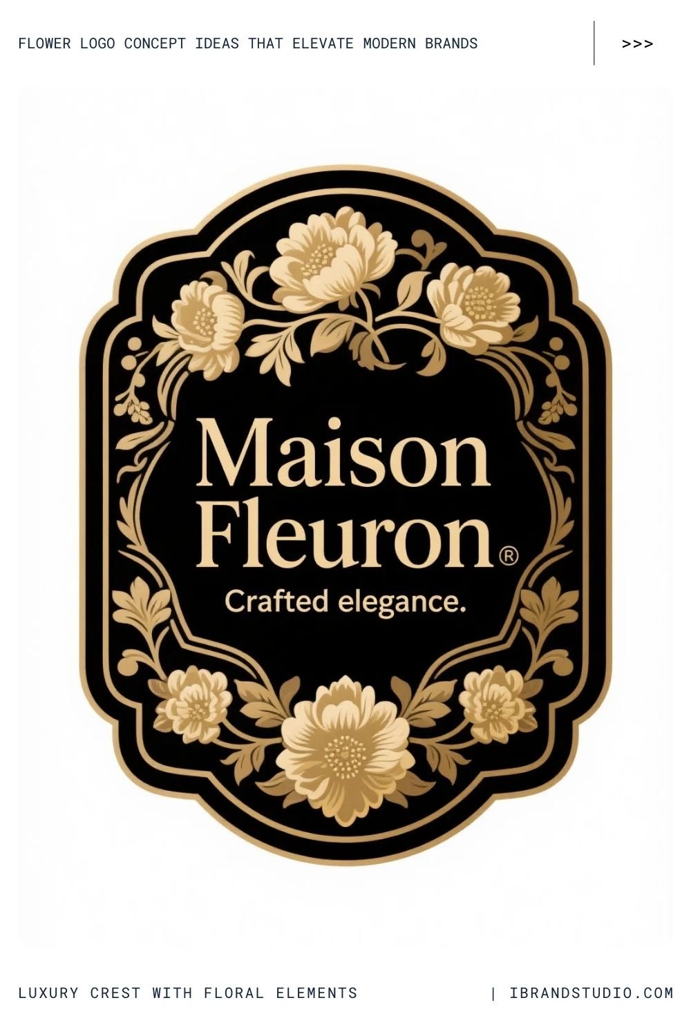 Luxury Crest with Floral Elements