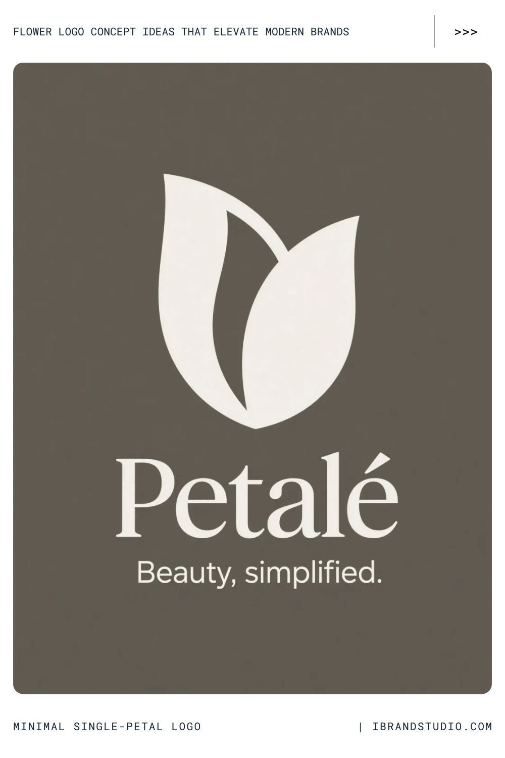 Minimal Single-Petal Logo