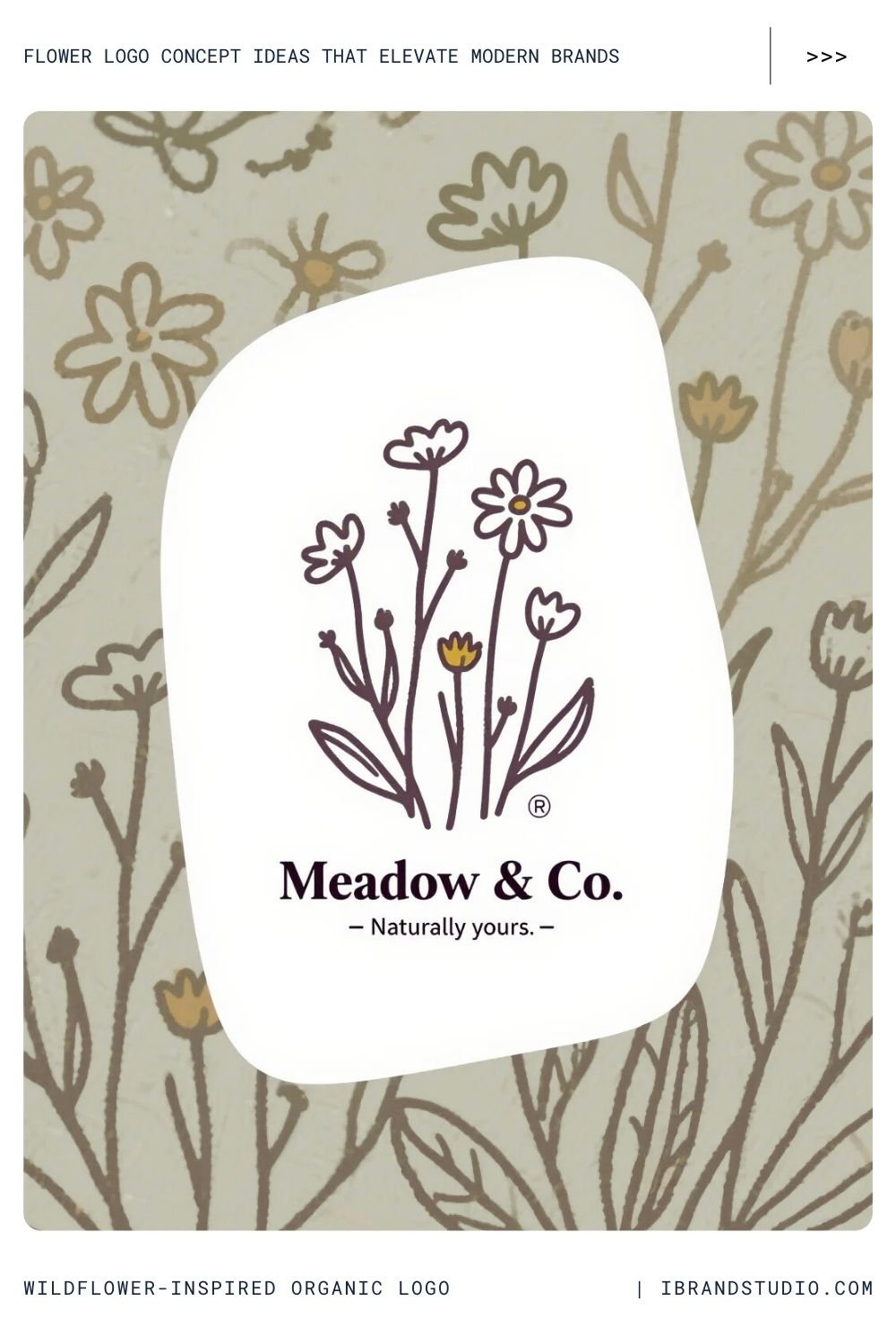 Wildflower-Inspired Organic Logo