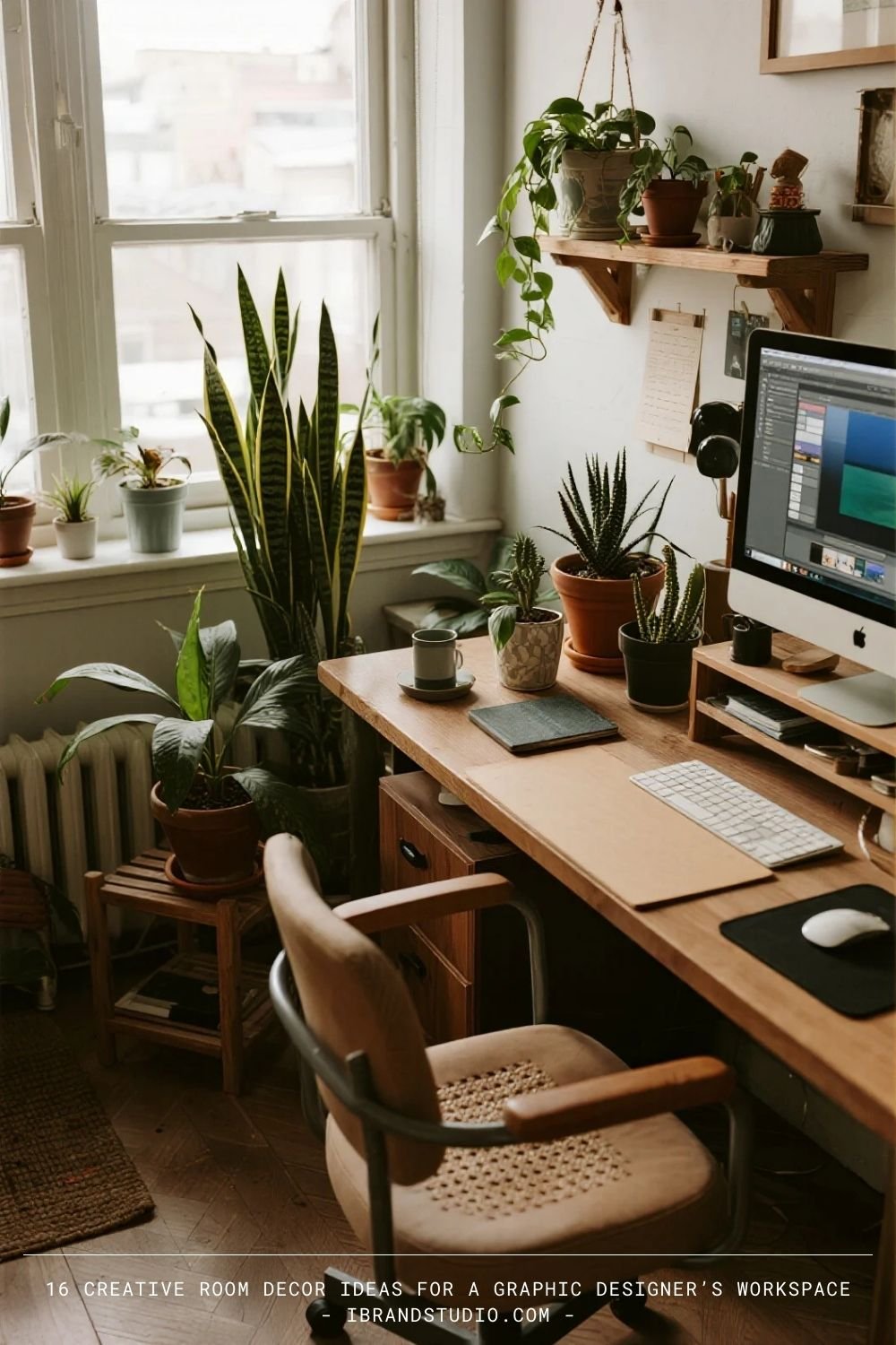 Graphic Designer Workspace Room Decor Ideas: Don’t Forget Plants and Personal Touches