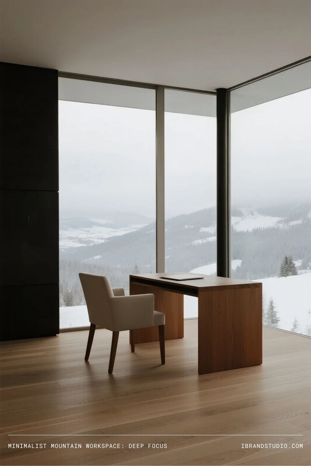 Minimalist Mountain Workspace