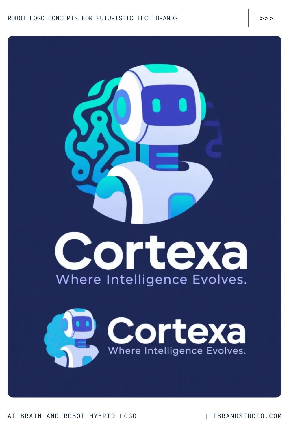 AI Brain and Robot Hybrid Logo