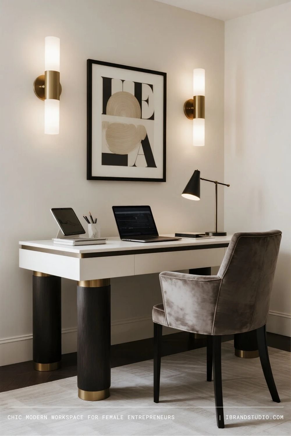 Chic Modern Workspace for Female Entrepreneurs