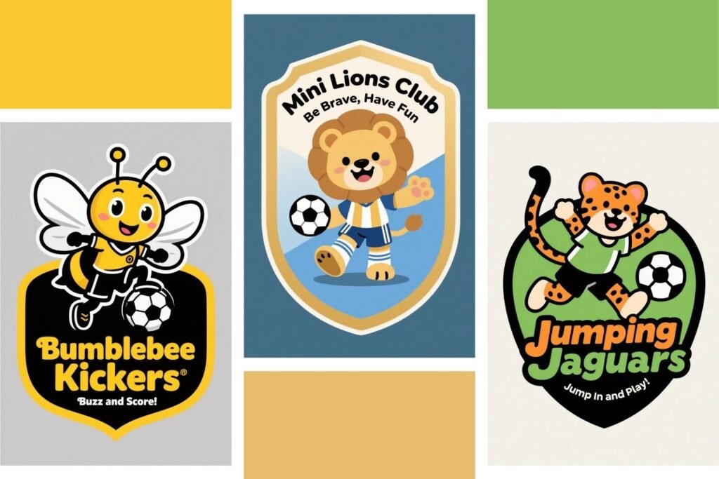 10 Kids’ Soccer Club Logo Concepts with Animal Mascots