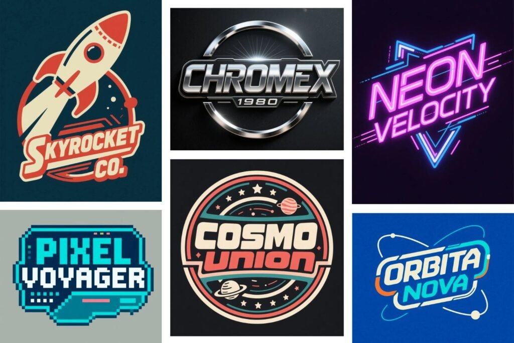 12 Retrofuturism Logo Design Concepts That Fuse Nostalgia and the Future