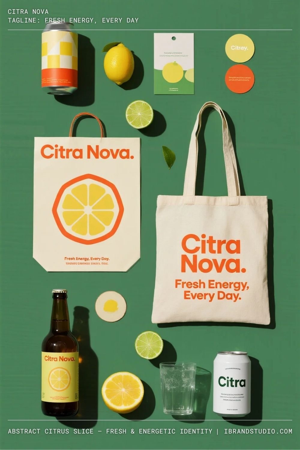Abstract Citrus Slice – Fresh & Energetic Identity