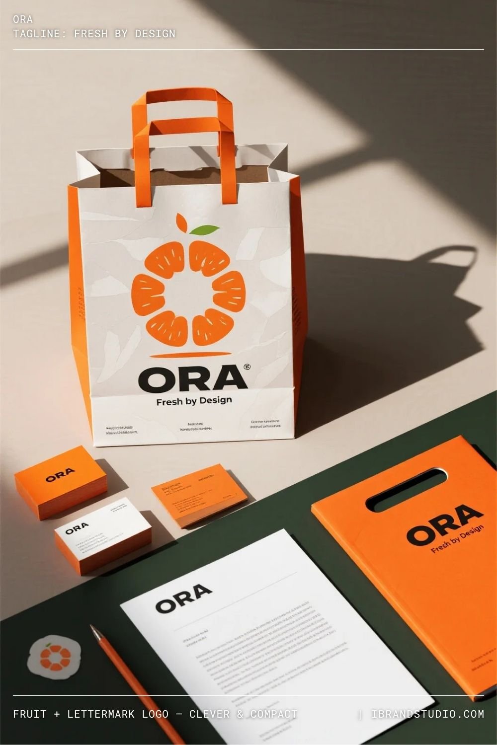 Fruit + Lettermark Logo – Clever & Compact