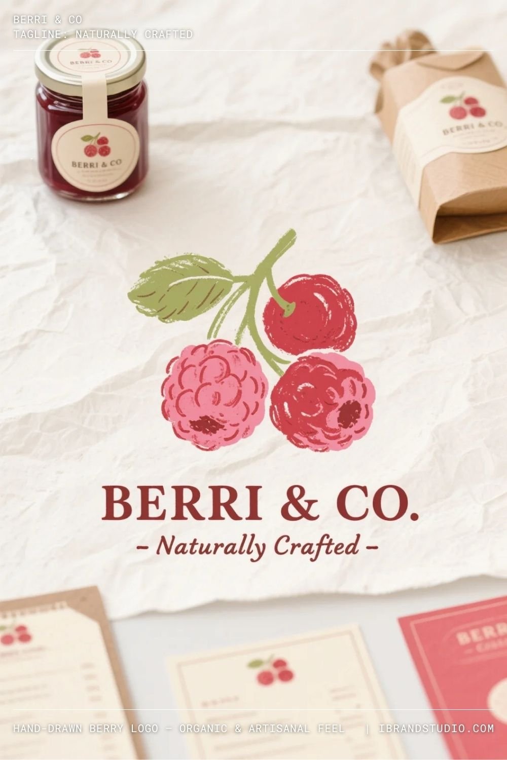 Hand-Drawn Berry Logo – Organic & Artisanal Feel