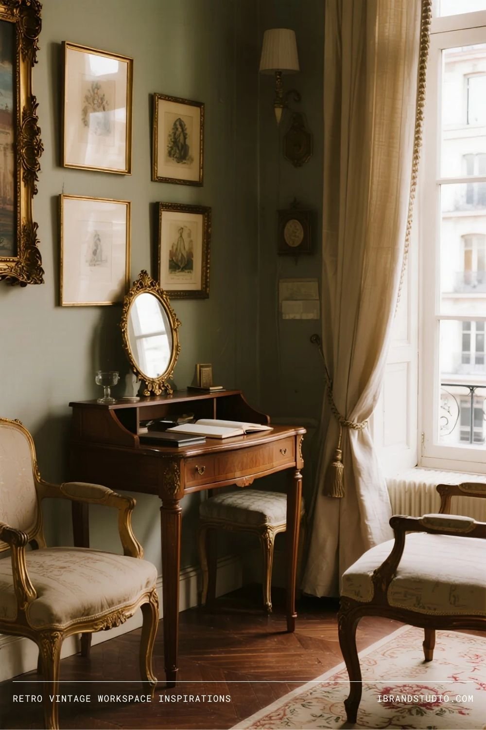 Parisian-Inspired Vintage Writing Corner
