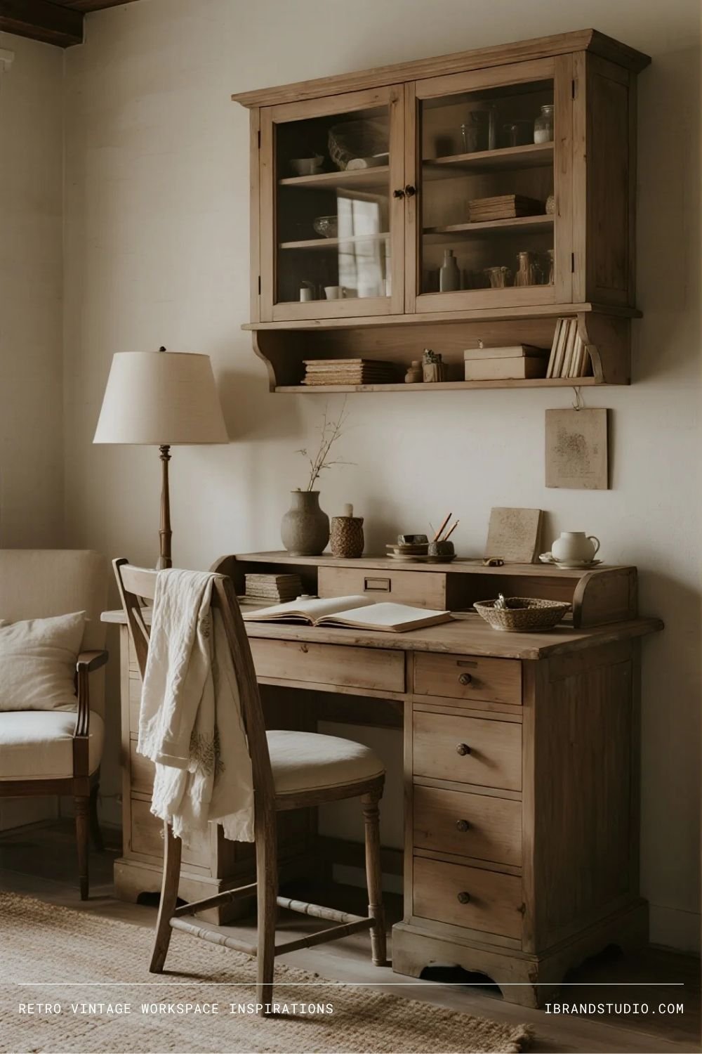 Rustic Farmhouse Vintage Workspace