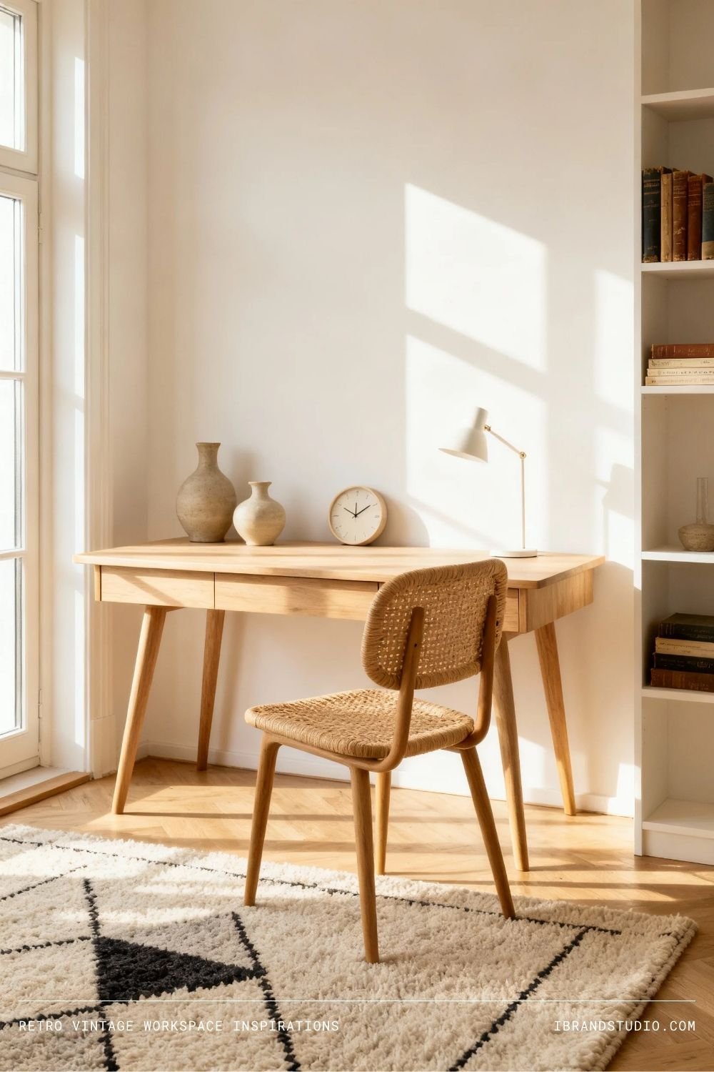 Scandinavian Retro Minimalist Workspace