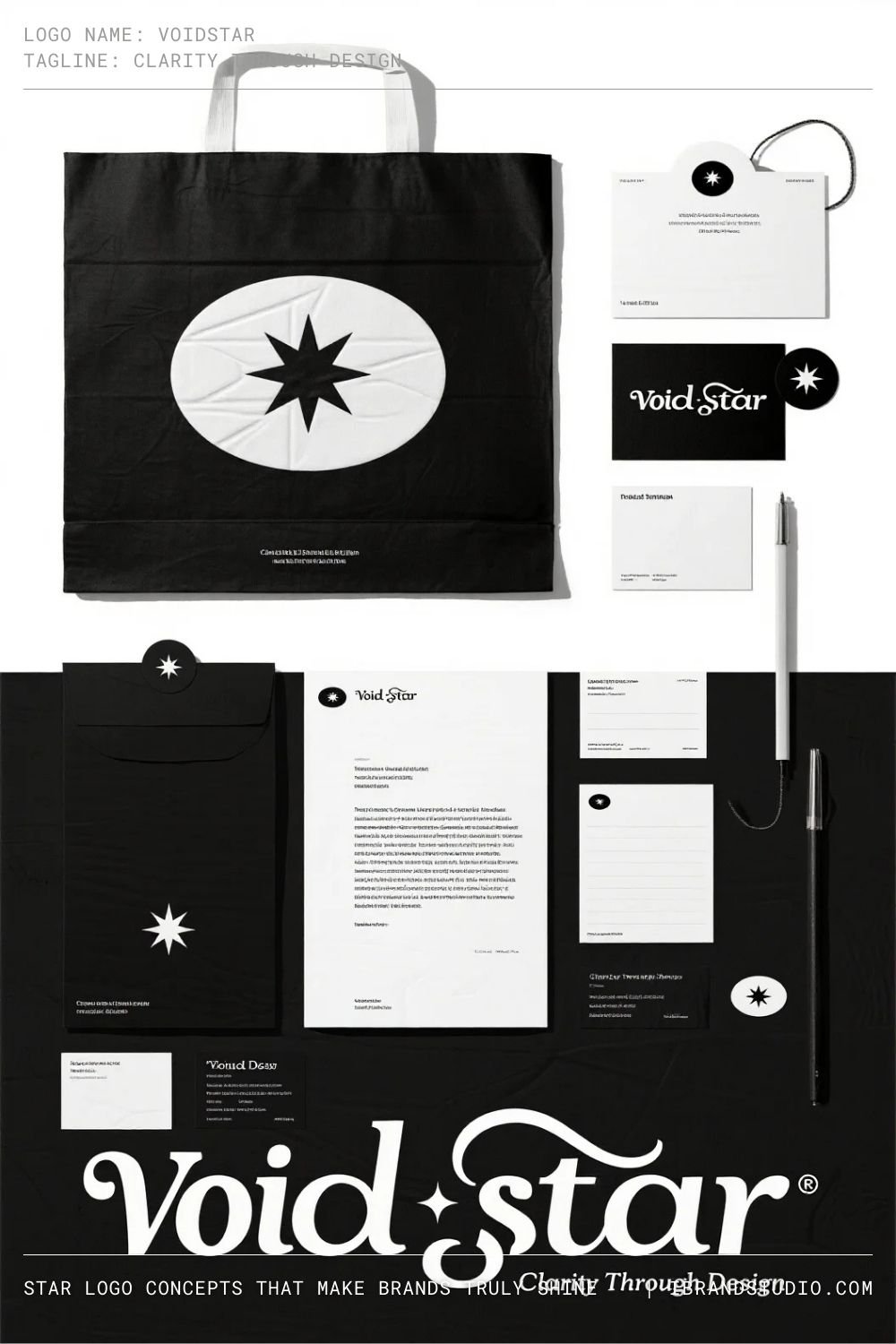 Start Logo Concepts: Negative Space Star