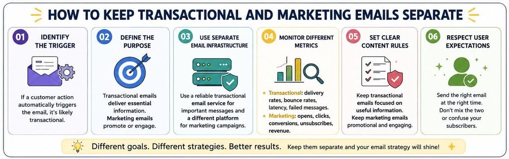 How to Keep Transactional and Marketing Emails Separate